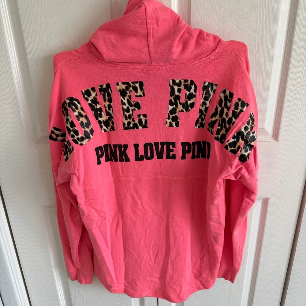 Victoria's Secret PINK Pink Cheetah/Leopard Hooded Sweatshirt